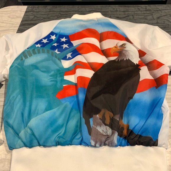 Vintage VFW satin snap jacket double sided King Louie Made in USA Medium Indiana - Picture 8 of 12